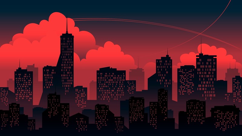 buildings, artist, artwork, digital art, hd, 4k