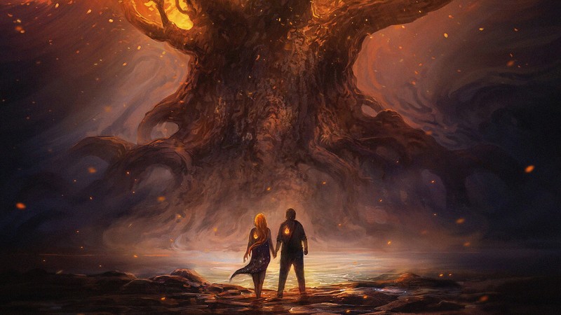 tree, artist, artwork, digital art, hd, artstation