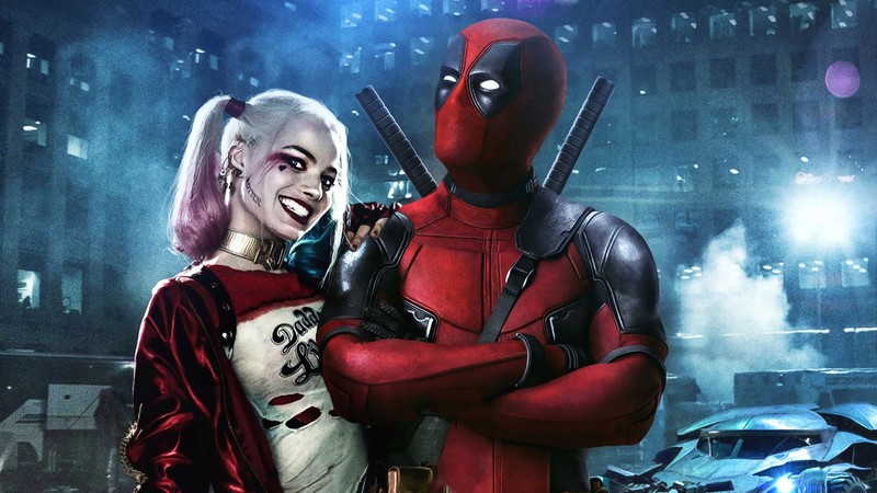 deadpool, harley quinn, artist, digital art, deviantart, artwork, hd