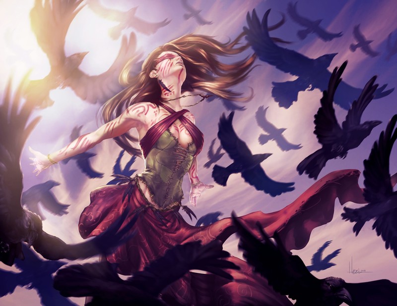 raven, fantasy, artist, artwork, digital art, hd, 4k