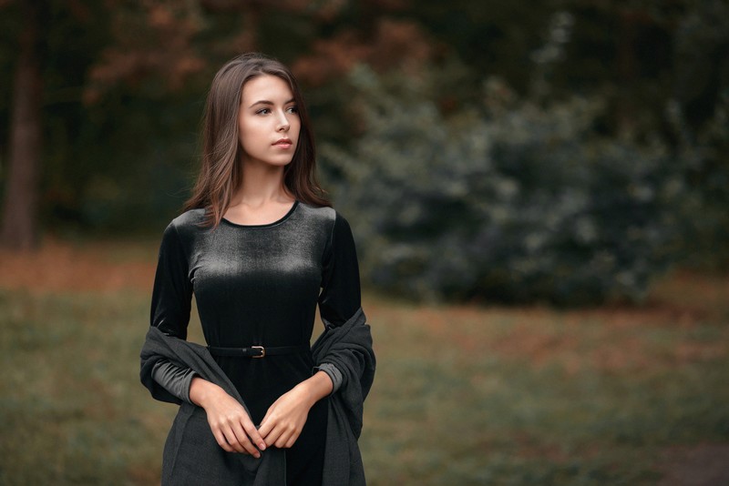 black dress, girls, model, hd, 4k