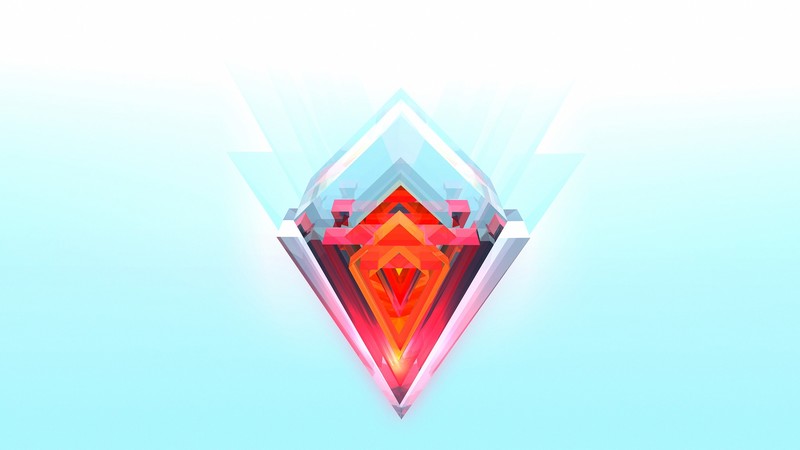 justin maller, triangle, abstract, digital art, hd, 4k, 5k