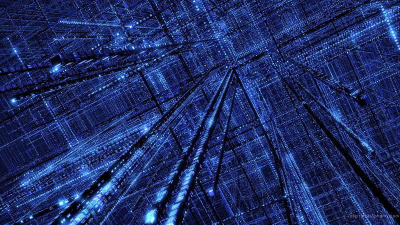 abstract, blue, digital art, hd, 4k, artist