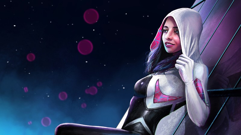 gwen, gwen stacy, hd, artwork, artist, digital art, superheroes, artstation