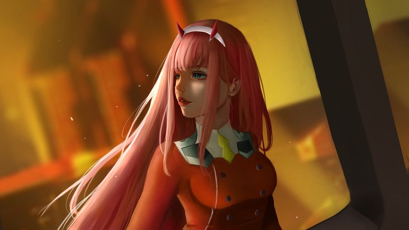 darling in the franxx, zero two darling in the franxx, anime girl, anime, artist, artwork, digital art, hd, artstation