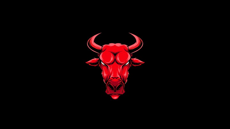 bull, artist, artwork, digital art, hd, minimalism, minimalist, 4k, dark, black
