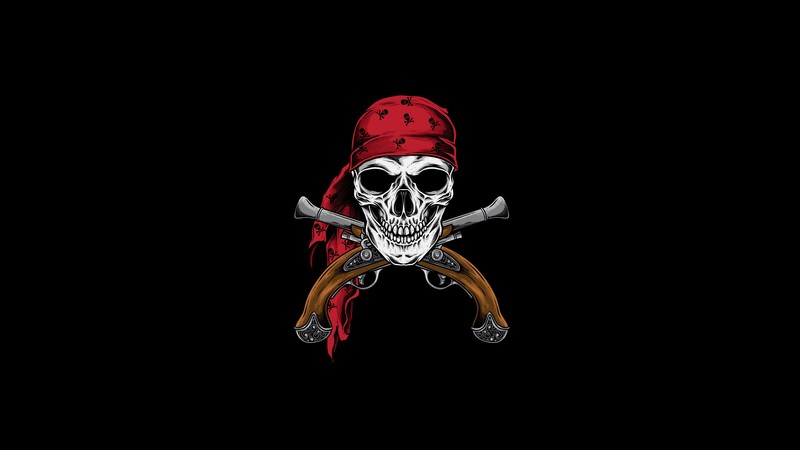 pirate, skull, artist, artwork, digital art, hd, 4k