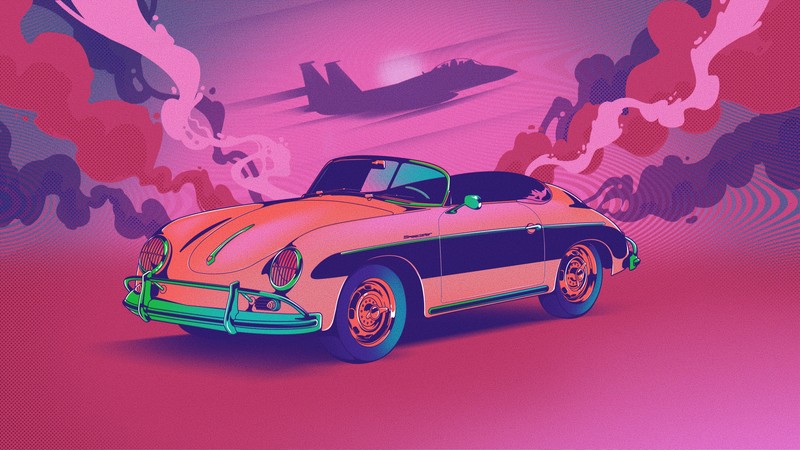 porsche, cars, artist, artwork, digital art, hd, 4k, behance