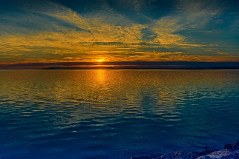 river, sunrise, sunset, nature, hd