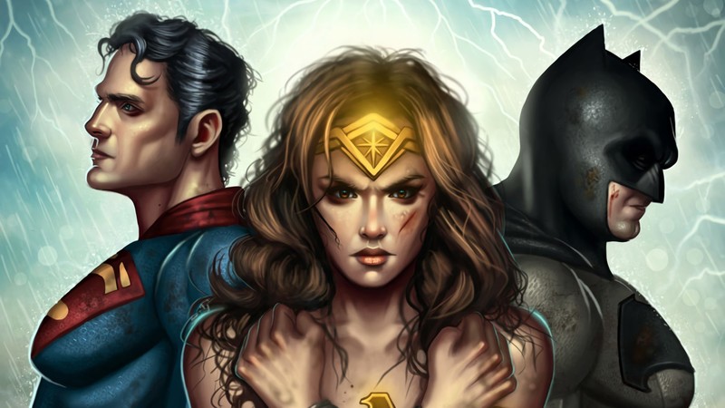 batman, superman, wonder woman, hd, superheroes, artstation, artwork