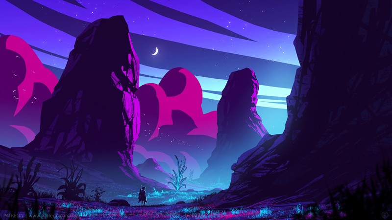 neon, artist, artwork, digital art, hd, artstation