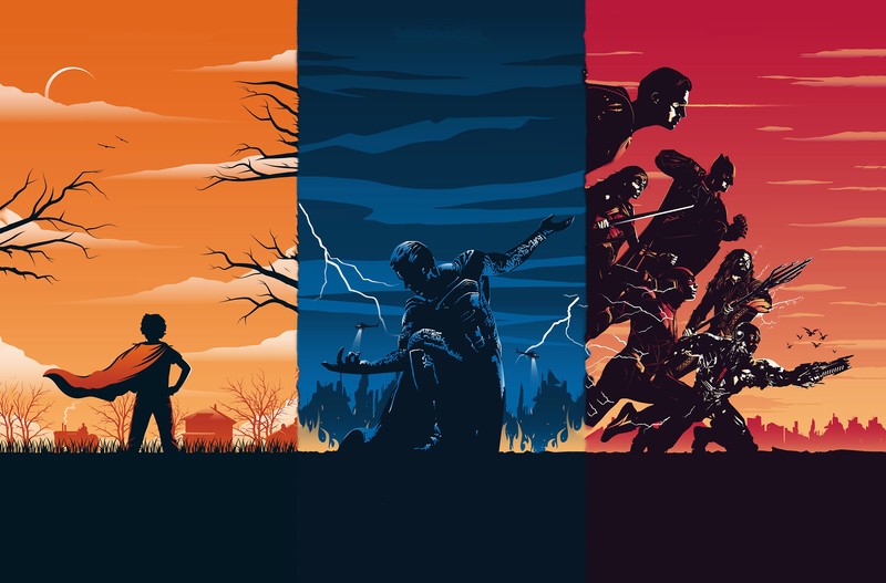superheroes, superman, batman, wonder woman, hd, 4k, artwork, behance