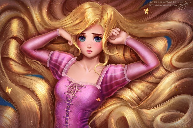 rapunzel, princess, artist, artwork, digital art, hd, 4k, deviantart