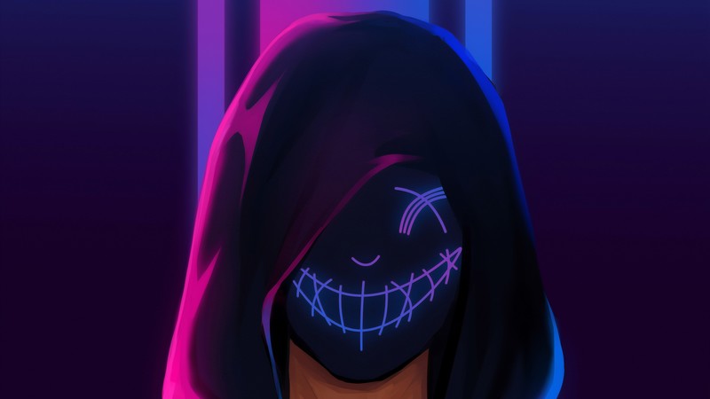 hoodie, mask, minimalism, minimalist, hd, 4k