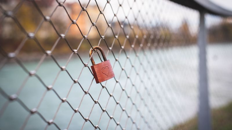 lock, heart, love, mesh, 4k