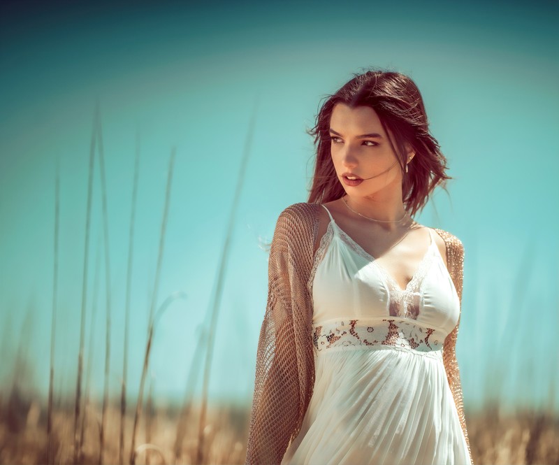 girls, model, hd, white dress, 4k