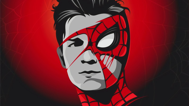 spiderman, tom holland, superheroes, hd, 4k, mask, dribbble