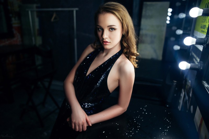 girls, model, hd, black dress, 4k