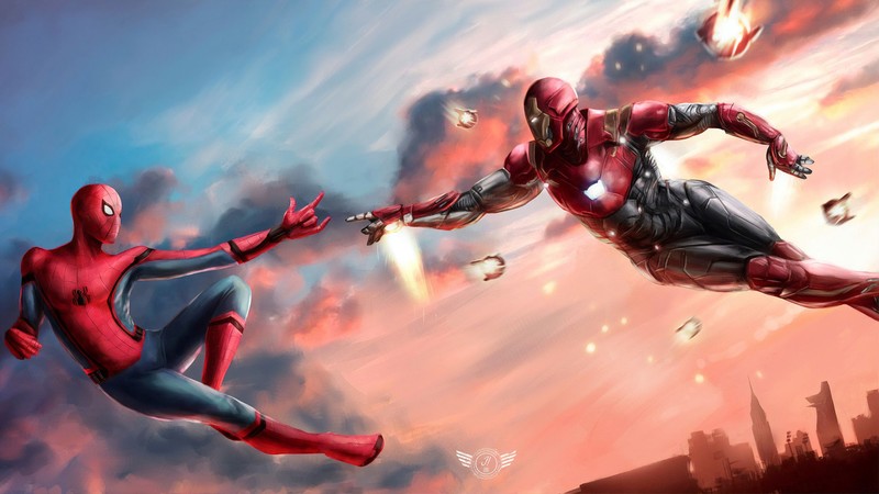 iron man, spiderman, superheroes, hd, 4k