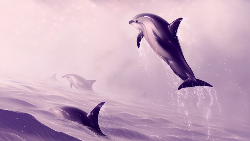 dolphin, fish, animals, artist, artist, artwork, digital art, hd, deviantart, 4k