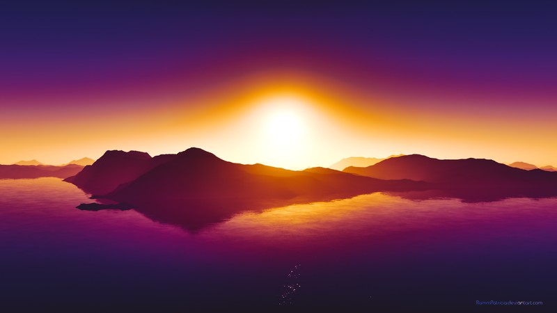 sunset, nature, hd, 4k, deviantart