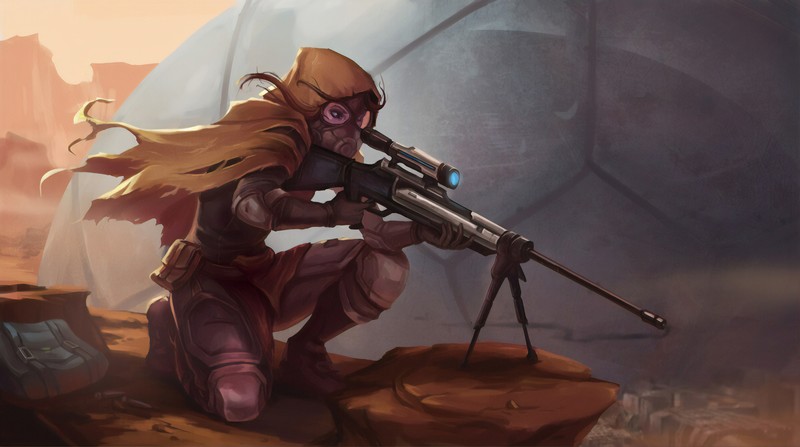 sniper, artist, artwork, digital art, hd, 4k, artstation, warrior
