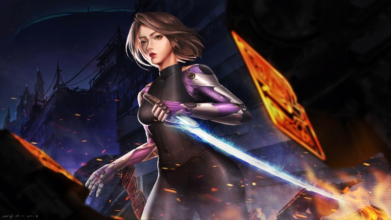 alita battle angel, artist, hd, artwork, 4k, artstation