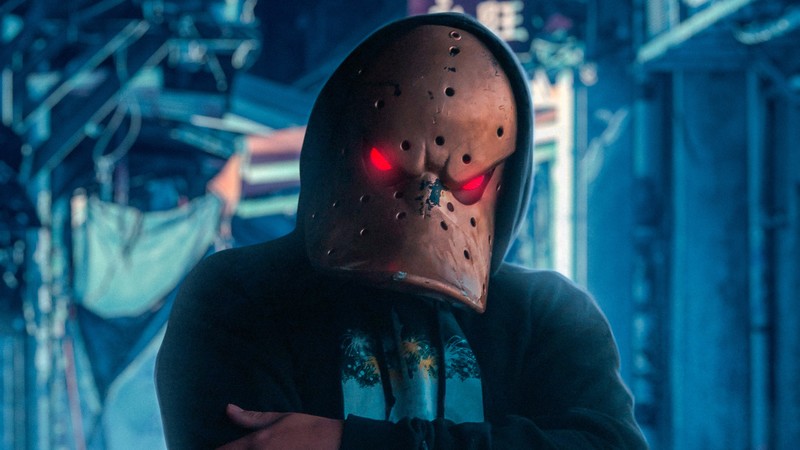 anonymus, neon, photography, hd, 4k, mask, hoodie