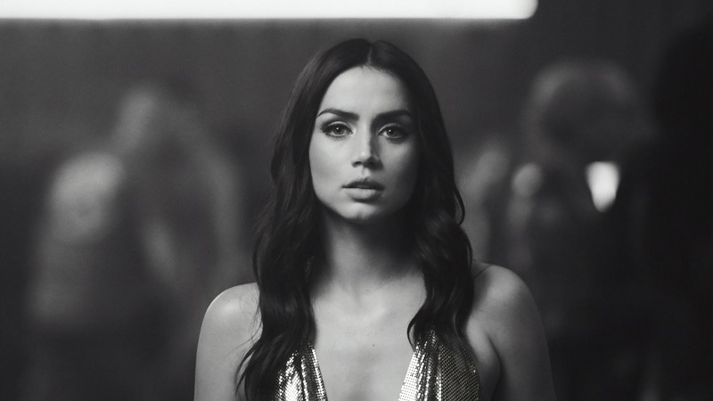 ana de armas, celebrities, girls, hd, monochrome, black and white, 4k