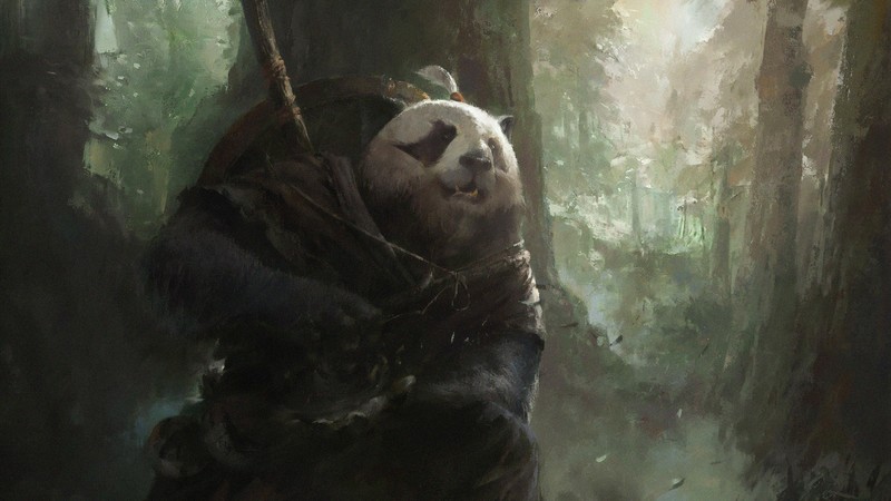 panda, soldier, artist, artwork, digital art, hd, 4k, artstation