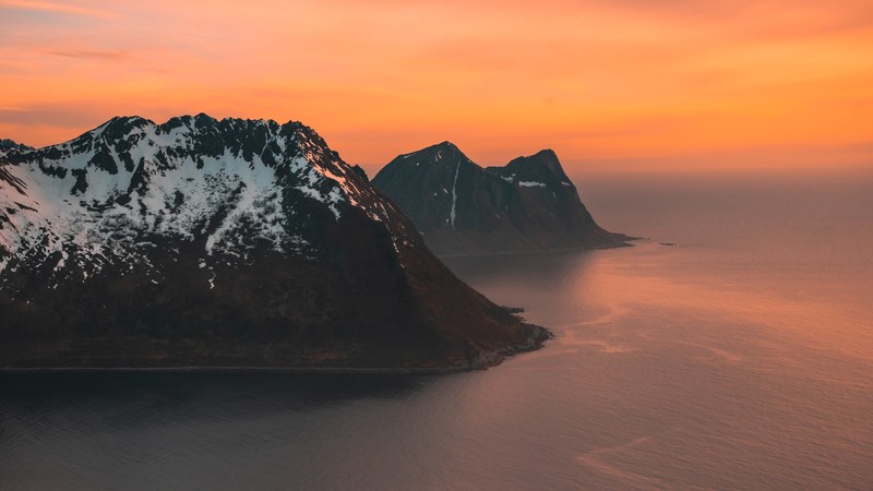 mountains, nature, ocean, hd, 4k
