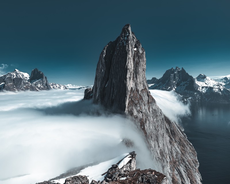 sea of clouds, mountains, nature, hd, 4k, 5k