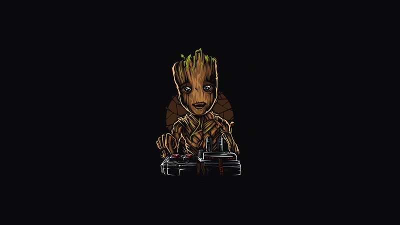 baby groot, superheroes, artist, artwork, digital art, hd, 4k, behance