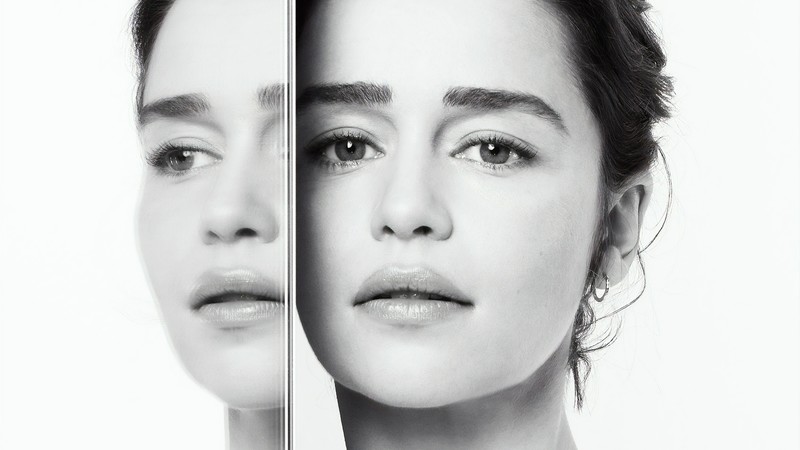 emilia clarke, celebrities, girls, hd, photoshoot, monochrome, black and white, 4k