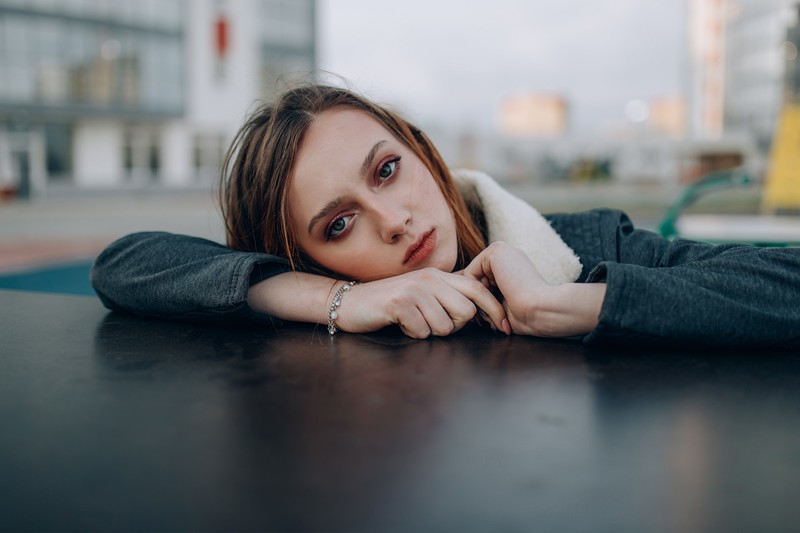 blue eyes, girls, model, hd, depth of field