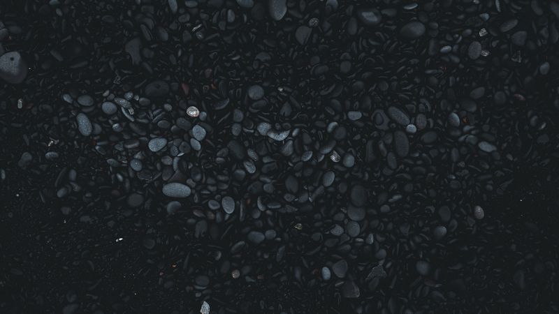 pebbles, stones, sea stones, dark, 4k