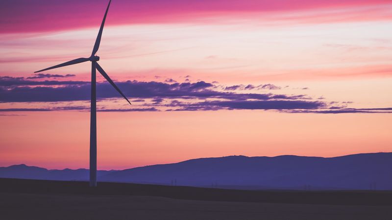 wind turbine, turbine, dusk, dark, 4k