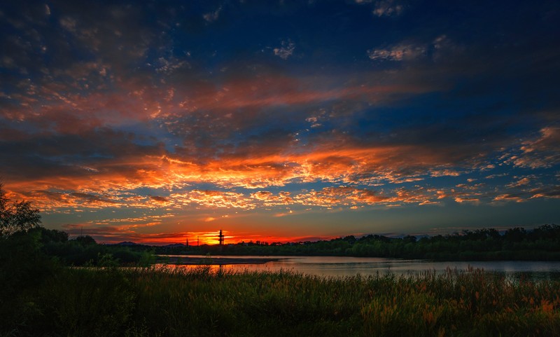 river, sunset, landscape, nature, hd, 4k, 5k