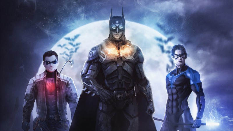 batman, hd, 4k, superheroes, digital art, artwork, red hood, nightwing