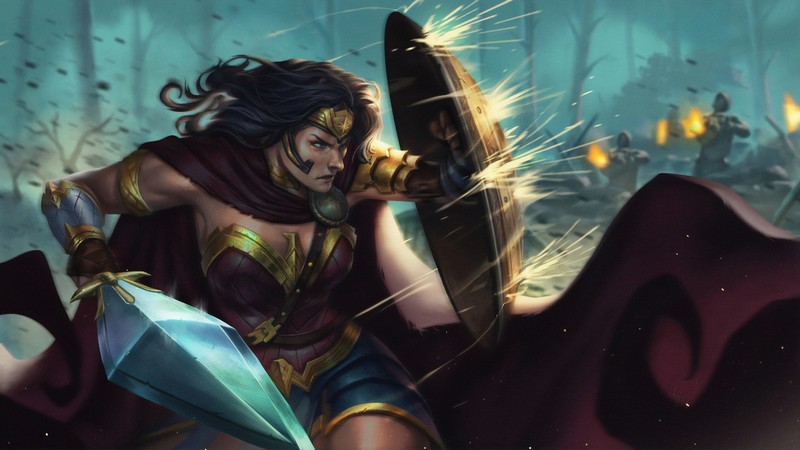 wonder woman, hd, 4k, superheroes, artwork