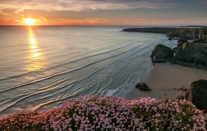 beach, horizon, nature, hd