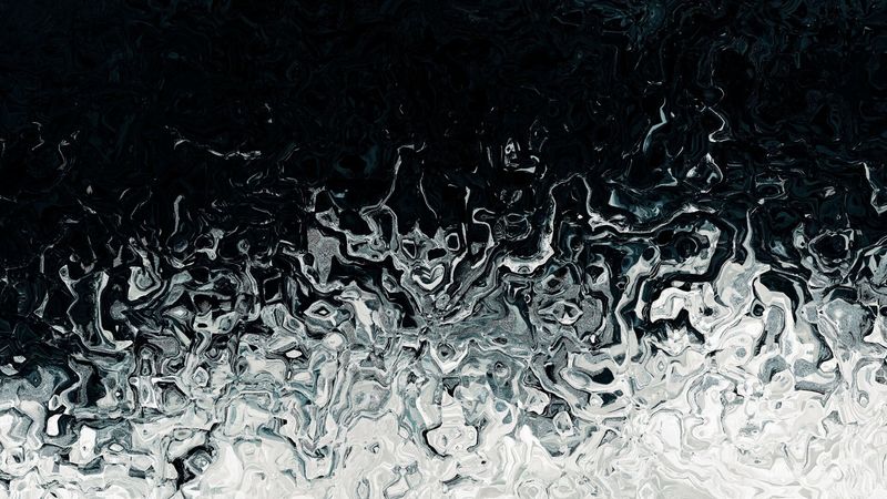 stains, liquid, abstraction, black, white, 4k