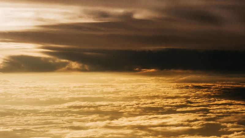 clouds, sunlight, aerial view, sky, overview, 4k