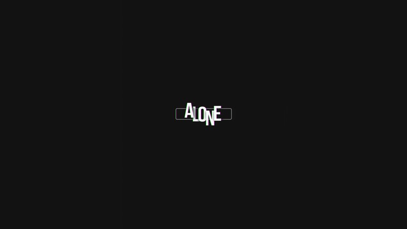 alone, sad, typography, hd, 4k, dark, black