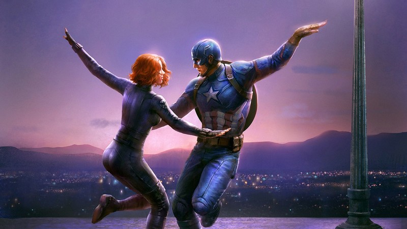 avengers, hd, artwork, artstation, superheroes, captain america, black widow