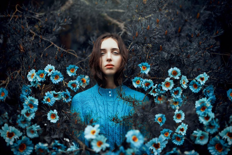 girls, model, hd, 4k, flowers