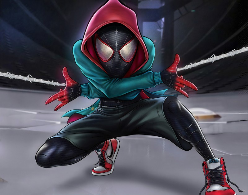 spiderman into the spider verse, spiderman, hd, 4k, superheroes, artwork, artist, digital art, deviantart