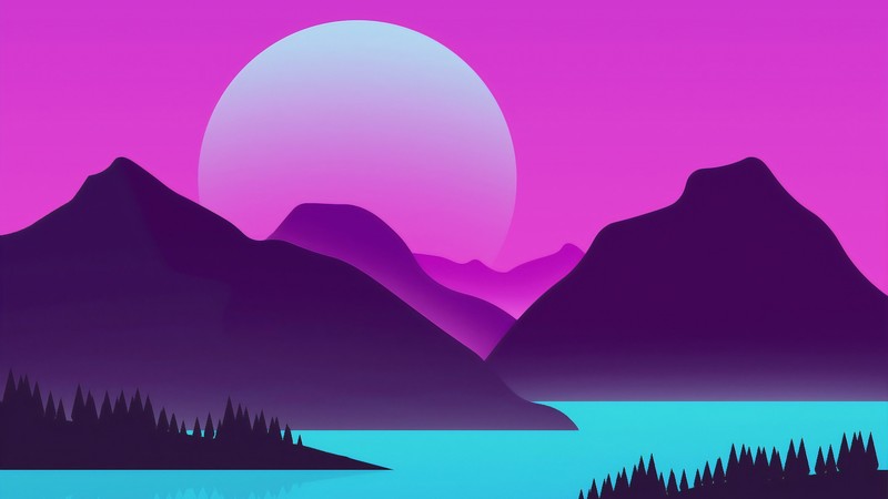 landscape, minimalism, minimalist, hd