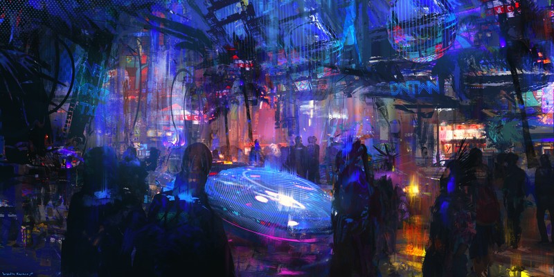 cyberpunk, street, artist, artwork, digital art, hd, 4k, deviantart