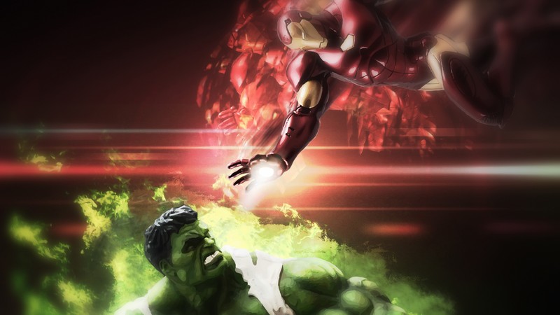hulk, iron man, hd, superheroes, artwork, behance
